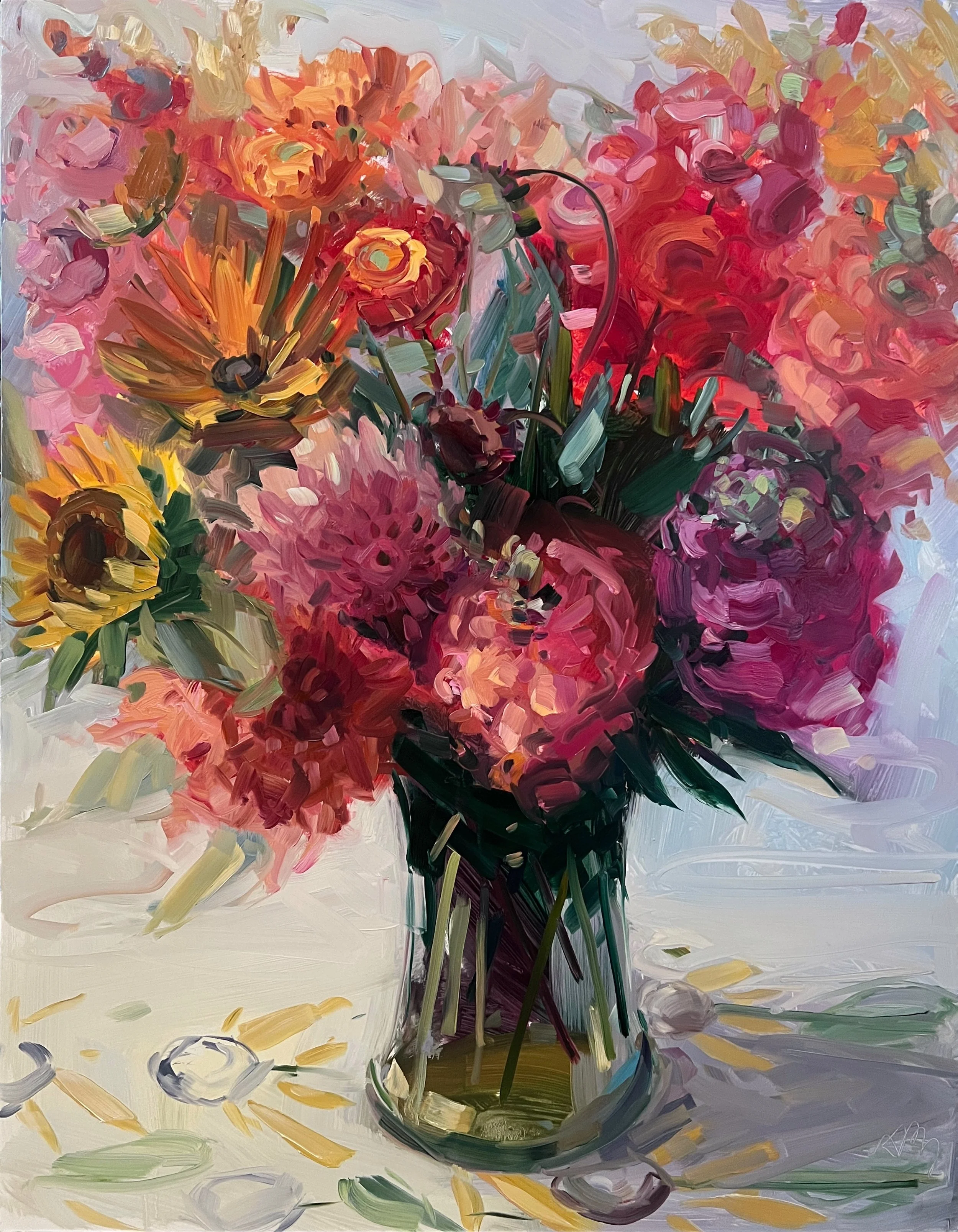 Big Flower Bouquet, 20 x 16 Giclee Print, unframed | amy brnger